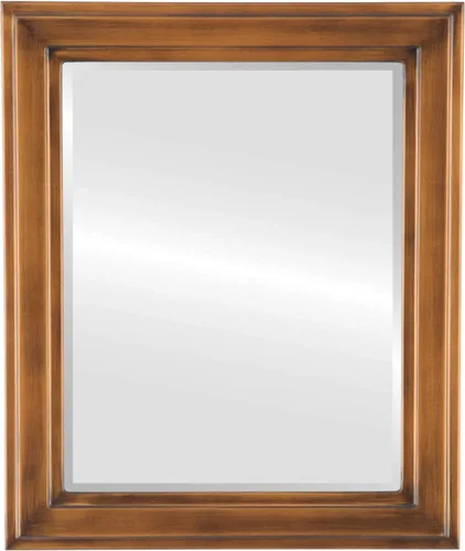 Miniatura 11 de OVALCREST Espejo de pared biselado rectangular para decoración del hogar, estilo Wright - Oro champán - Dimensiones exteriores de 16 x 20 pulgadas