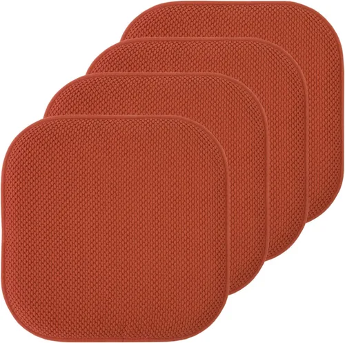 Miniatura 100 de Sweet Home Collection Cojines de espuma viscoelástica para silla, antideslizantes, diseño de panal de abeja, 16 x 16 pulgadas, paquete de 2
