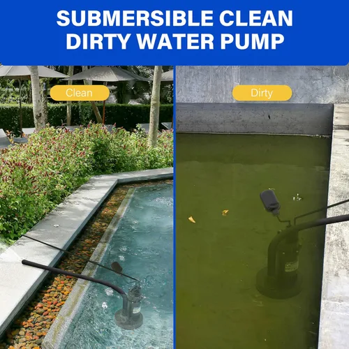 Miniatura 7 de Acquaer Bomba de sumidero de 1/2 HP, bomba sumergible de agua limpia/sucia de 4060 GPH con interruptor de flotador ajustable para piscina de jardín
