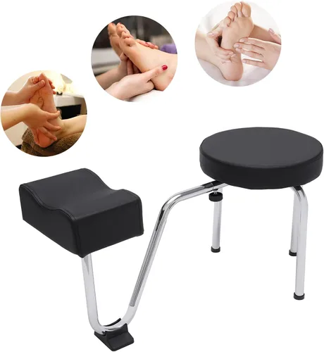 Miniatura 5 de Silla de pedicura con reposapiés, altura ajustable, reposapiés, soporte para reposapiés, estación de manicura para uñas, spa, salón de belleza