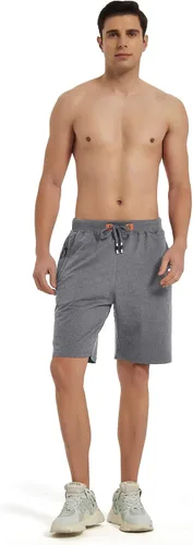 Miniatura 5 de GEEK LIGHTING Mens Shorts Casual Comfortable Workout Shorts Drawstring Zipper Pockets Elastic Waist