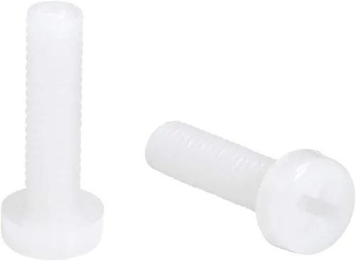 Miniatura 7 de uxcell M6x30mm Roscado Nylon Phillips Cruz Pan Cabeza Tornillos Tornillos de Máquina Blanco 50