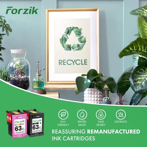 Miniatura 7 de Cartucho de tinta remanufacturado 63XL de repuesto para HP OfficeJet 3830 4650 4652 5255 Envy 4520 5540 DeskJet 1110 2130, negro, tricolor, paquete
