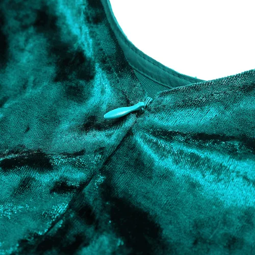Miniatura 8 de Flofallzique Vestido de terciopelo para niñas pequeñas, con volantes, de manga larga, vestido de tul de princesa para fiesta de cumpleaños, de 1 a
