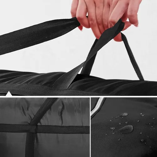 Miniatura 5 de Bolsas de almacenamiento multiuso extragrandes resistentes, bolsas de viaje para ahorrar espacio, para mudanzas (Negro, 100L)