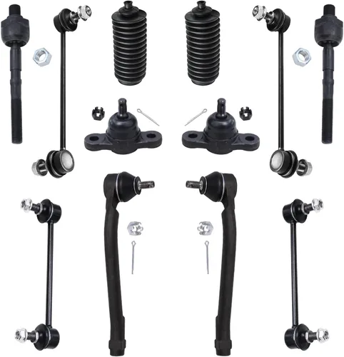 Miniatura 128 de Detroit Axle – Kit de suspensión delantera para Hyundai 2013-2018 Santa Fe 2 enlaces de barra de estabilizador 4 varillas de amarre interiores