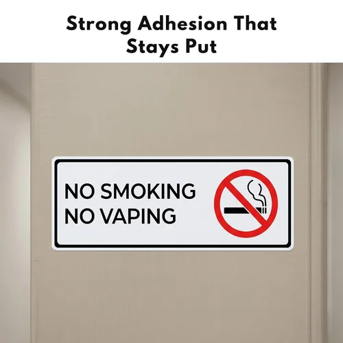 Miniatura 3 de Señal de No Fumar No Vaping (4 calcomanías de 7.3 x 2.5 pulgadas) - Señales de no fumar para negocios o hogar - Artículos esenciales de Airbnb