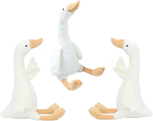3 piezas de 15.7 pulgadas de cisne, peluche blanco de ganso, regalo para niños