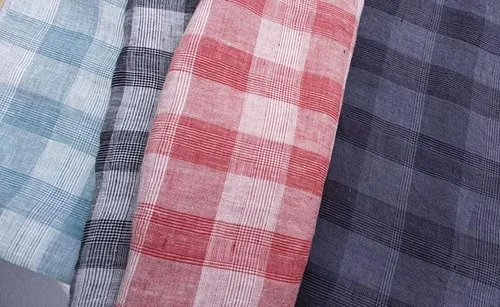 Miniatura 4 de Tela de lino 100% con patrón de tartán negro y tela de lino Material suave al tacto y ligero, ideal para ropa, manualidades y decoración del hogar