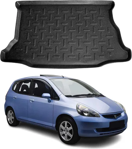 OMAC Alfombrillas para maletero Honda Fit Hatchback 5 puertas 2007-2008 Moldeado 3D Cargo Liner - Negro - Caucho - Protección para todo tipo de