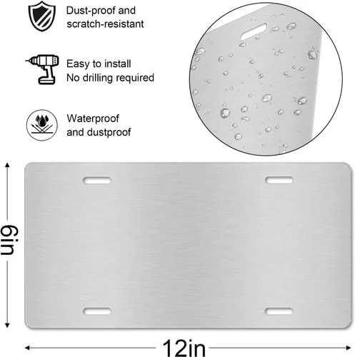 Miniatura 6 de Placa de matrícula personalizada - Placas de matrícula personalizadas de metal con diseños decorativos impresos en UV para la parte delantera