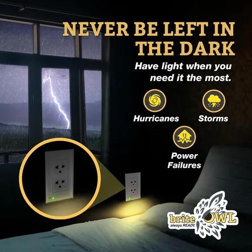 Miniatura 4 de Cubierta de toma de corriente iluminada, luz nocturna LED opcional, cubierta de toma de pared y alumbrado de respaldo para fallas de energía, Dúplex