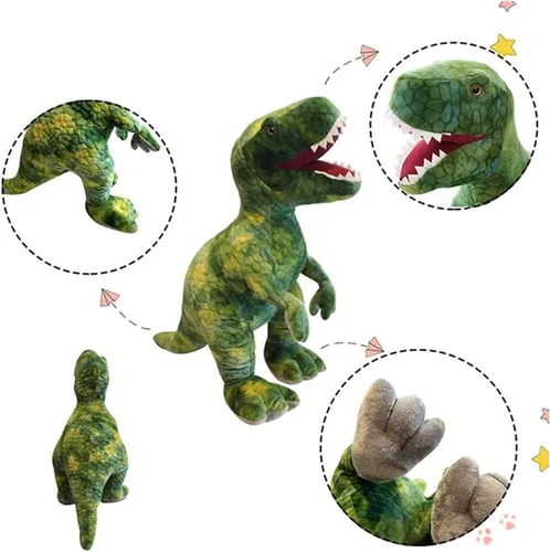 Miniatura 2 de NatureMan Juguete gigante T-Rex de peluche de dinosaurio de peluche, 23.6 pulgadas, animal de peluche realista para niños, muñeco de peluche