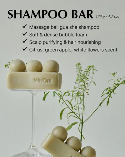 Miniatura 2 de VINOIR Decanting Shampoo Bar LE PIQUE-NIQUE - Jabón limpiador masajeador de cuero cabelludo con burbujas ricas - Cabello nutritivo y saludable