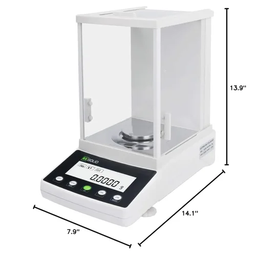 Miniatura 8 de U.S. Solid Balanza de precisión de 1 mg - Báscula de precisión de laboratorio analítico de 21.16 oz con sensor electromagnético, 0.00 oz x 21.16 oz