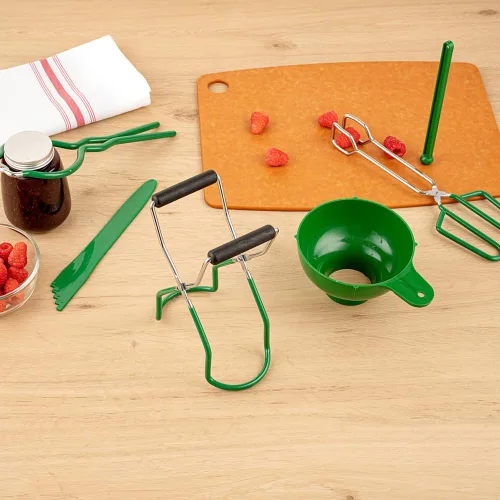 Miniatura 6 de Restaurantware -Juego de utensilios de enlatado, 1 kit de herramientas de enlatado, juego de 6 piezas, incluye pinza para tarro recubierta