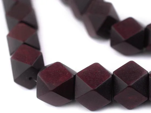 Miniatura 54 de TheBeadChest - Cuentas de madera de cubo sin esquinas azul azul: cuentas orgánicas naturales de corte de diamante de 0.787 in para la fabricación