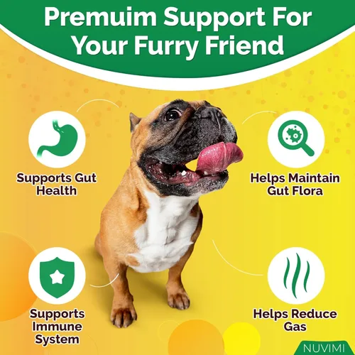 Miniatura 3 de Probióticos para perros – Comprimidos probióticos y prebióticos para perros – Suplemento de apoyo digestivo para la salud intestinal, alivio