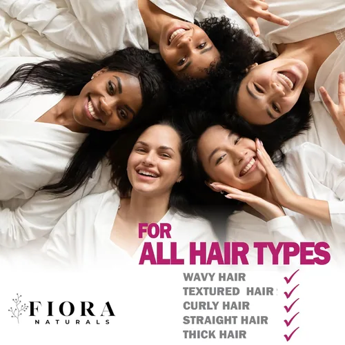 Miniatura 6 de Fiora Naturals Juego de cepillo desenredante bio-amigable, cepillo redondo y peine para mujeres - Todos los tipos de cabello: natural, fino y rizado