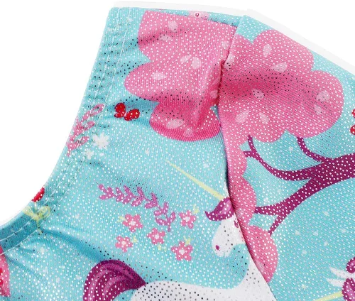 Miniatura 100 de HOZIY - Leotardos de manga larga para niñas, de gimnasia, para niños pequeños, trajes florales de unicornio, galaxia, arco iris, patrón de rayas