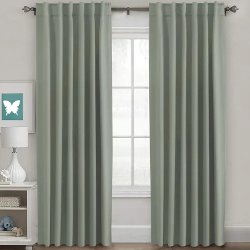 Miniatura 195 de H.VERSAILTEX Cortinas opacas con aislamiento térmico, paneles de tratamiento de ventana, cortinas opacas para oscurecer la habitación, cortinas Gris