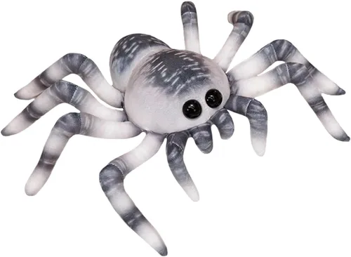 Miniatura 12 de ELAINREN - Peluche de araña azul suave y realista, almohada de peluche de araña, animales de peluche esponjosos, muñeca de tarántula de peluche