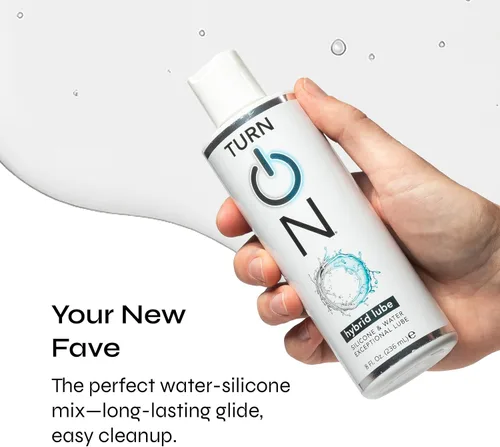 Miniatura 3 de Turn On Lubricante Personal Híbrido Mezcla de Agua y Silicona para Deslizamiento Duradero y Ultra Suave, Lubricante No Pegajoso y Fácil de Limpiar