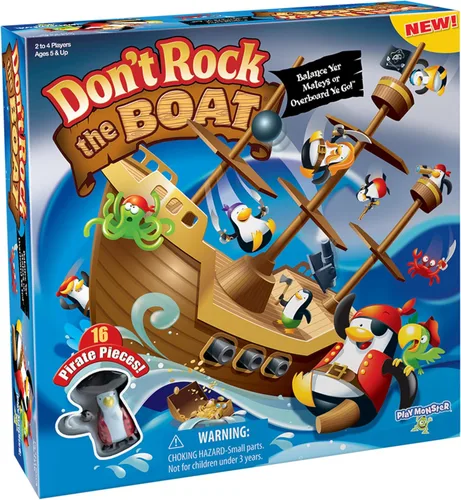 PlayMonster Juego de Mesa Don't Rock the Boat - Juegos para Niños, Juegos Familiares para Niños y Adultos, Juegos de Mesa para Noche Familiar,