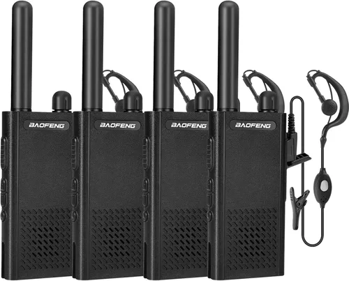 Baofeng Walkie Talkies T26 de largo alcance, batería recargable de iones de litio de 16 canales FRS, radios bidireccionales con auriculares para