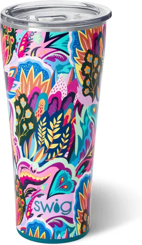 Miniatura 42 de Swig Life - Vaso de 22 oz con aislamiento térmico, vaso de café con tapa, apto para portavasos, apto para lavavajillas, acero inoxidable, taza