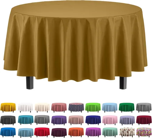 Miniatura 59 de Party Solids Paquete de 4 manteles de plástico color azul aguamarina, 54 x 108 pulgadas, mantel desechable para fiestas y pícnics