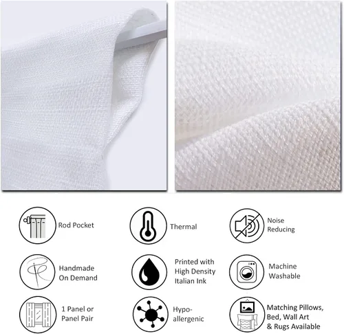 Miniatura 2 de DesignQ Cortinas con patrón hexagonal retro IX para dormitorio, cortinas para sala de estar, cortinas con aislamiento térmico, panel individual, 52