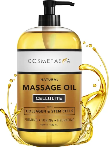 Miniatura 12 de Cosmetasa Gel de masaje de crema caliente con guante masajeador, crema natural y 87% orgánica para celulitis, multiuso, crema tonificante
