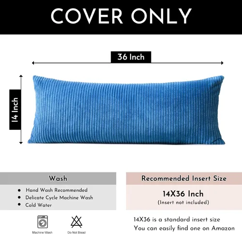 Miniatura 396 de Artscope Fundas de Almohada de Pana a Rayas Acogedoras Súper Suaves Decorativas Cuadradas Fundas de Cojín para Sofá Sillón Dormitorio Decoración