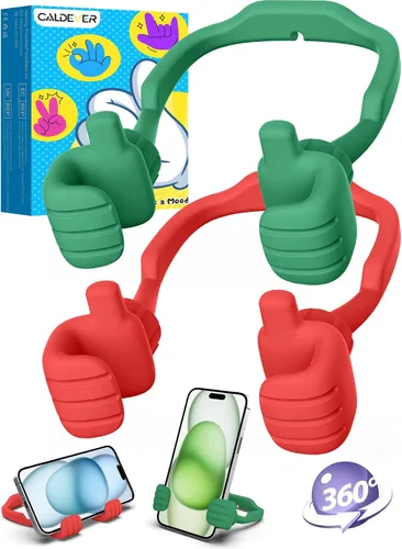 Miniatura 9 de Rellenos de calcetín para adolescentes, niñas, niños, adultos Soporte para teléfono celular: SOPORTE DE TELEFONO CELULAR PEREZOSO CON PULGAR HACIA