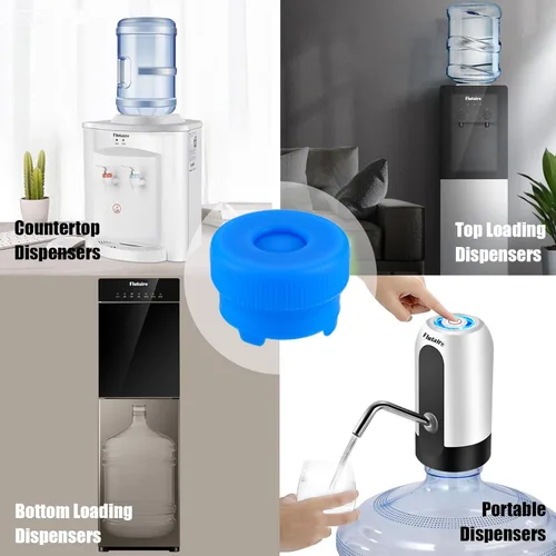 Miniatura 3 de [Paquete de 6] Tapa para jarra de agua para botellas de agua de 2,3,4,5 galones con tapas estándar/tornillo/corona, tapas de botella de agua Azul