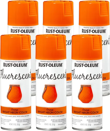 Miniatura 17 de Rust-Oleum 342568 – Pintura en aerosol fluorescente especial, 11 onzas, naranja Naranja fluorescente