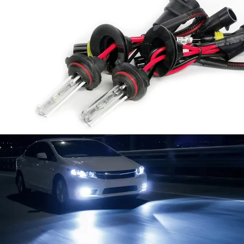 Miniatura 6 de Bombillas HID de xenón H1 AC de 35 W superbrillantes, lámpara de repuesto para faros delanteros, 10000 K, azul profundo, paquete de 2