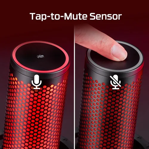 Miniatura 3 de HyperX QuadCast 2 - Micrófono USB para juegos, transmisión y podcasting, con controles integrados, iluminación LED, soporte de choque extraíble, PC