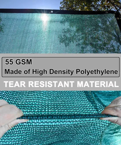 Miniatura 6 de E.share Tela 40% verde de 3 x 10 pies, con ojales, protección UV, impermeable, para plantas de jardín, patio, pérgola, invernadero, gallinero