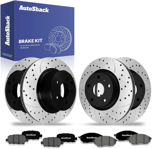 Miniatura 13 de AutoShack Rotores de Freno Delanteros y Traseros Pastillas de Freno de Cerámica Repuesto Para Nissan 370Z 350Z INFINITI G35 M35 EX35 G25 QX50 M45