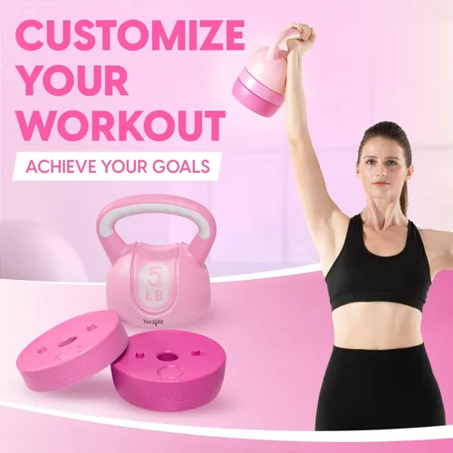 Miniatura 7 de Juegos de pesas rusas Yes4All - Juego de pesas rusas ajustables para entrenamiento de fuerza - Pesas rusas con peso ajustable para entrenamientos