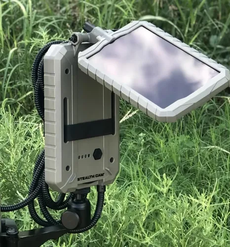 Miniatura 2 de Stealth CAM Paquete de batería solar Sol-Pak duradera, panel de energía solar de 12 V, batería recargable y cable aislante, compatible con todas