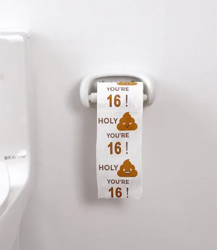 Miniatura 5 de Rollo de papel higiénico de feliz cumpleaños número 16 de 3 capas, divertidos regalos de cumpleaños para niños, hijos y niñas, novedad