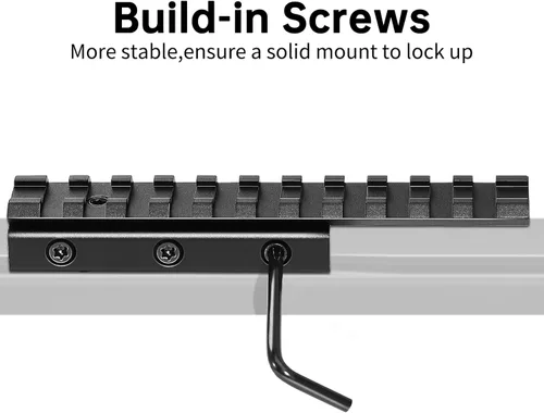 Miniatura 2 de Bontok 11mm Dovetail to 21mm Upgraded Build-in Locking Screws Picatinny Rail Low Profile Scope Mount Converter Base 3/8" to 7/8" Converter