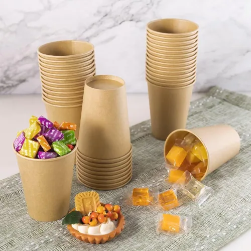 Miniatura 5 de LITOPAK Paquete de 240 unidades de tazas de papel de 12 onzas, tazas de café calientes kraft, tazas desechables para bebidas, tazas de café