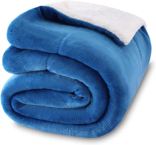 Miniatura 58 de NANPIPER Manta Sherpa para bebé, cálida manta de forro polar suave para recién nacido para invierno (gris claro, 30 x 40 pulgadas)