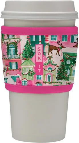 Miniatura 173 de Sok It HotSok Coffee & Tea - Funda de neopreno con aislamiento reutilizable (floral abstracto)