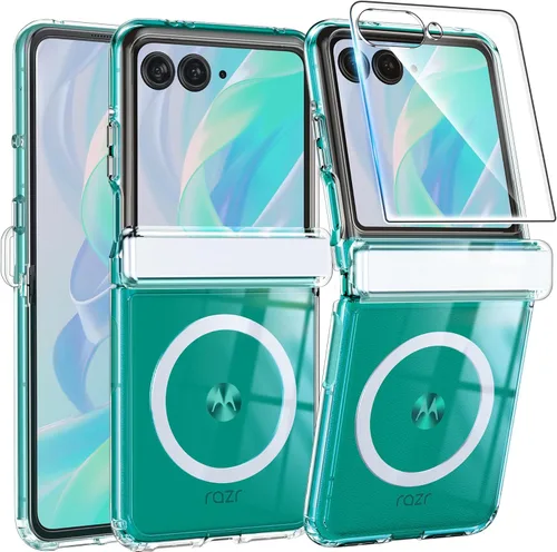 Miniatura 895 de FNTCASE Funda para iPhone 13 Pro-Max: Fundas magnéticas transparentes compatibles con Magsafe Slim anti amarillamiento protección contra caídas