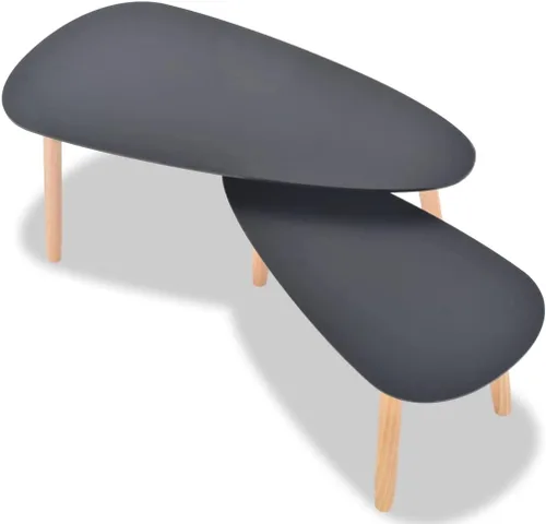 Miniatura 4 de Mesa auxiliar, mesa de centro y escritorio, mesa de centro de madera maciza adecuada para sala de estar, oficina, balcón, sala de estar familiar